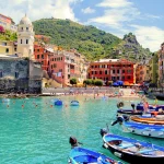 Colorful harbor at Vernazza, Cinque Terre, Italy