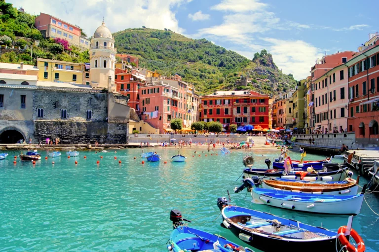 Colorful harbor at Vernazza, Cinque Terre, Italy