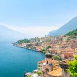 amazing view on Limone Sul Garda town on Lake Garda