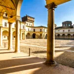 Details of Palazzo Ducale on Piazza Castello in Mantua - Italy