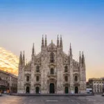 Milan Cathedral (Milan Duomo) when sunrise, Milan (Milano), Italy