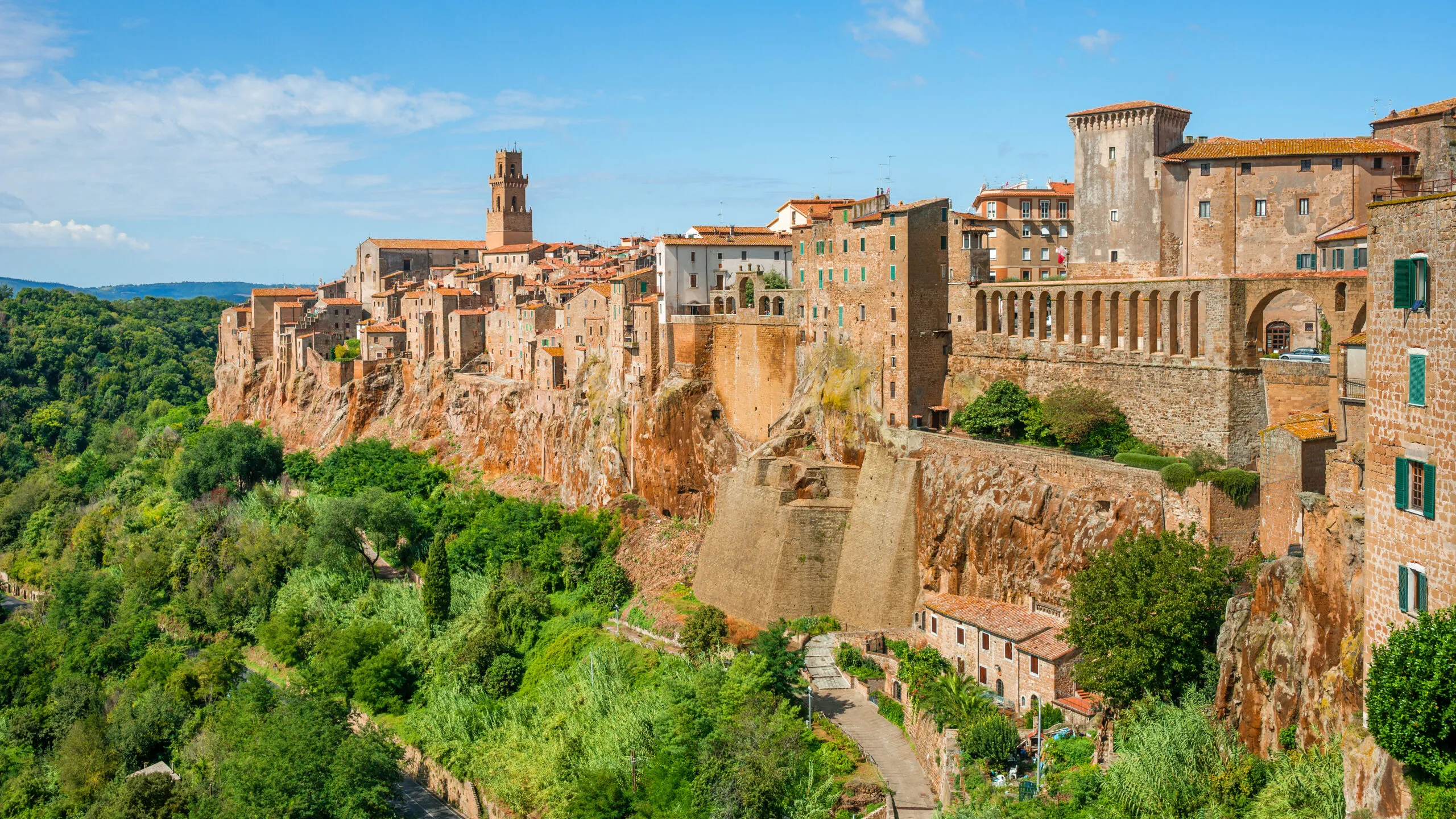 Old town Pitigliano Tuscany Italy