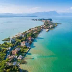 Aerial view on Sirmione city