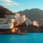 view of amalfi, amalfi coast, amalfi cathedral, sea, tranquility of the amalfi coast and symbols of mediterranean culture, naples, salerno, positano.